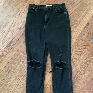 Abercrombie & Fitch Black Straight Leg Jeans